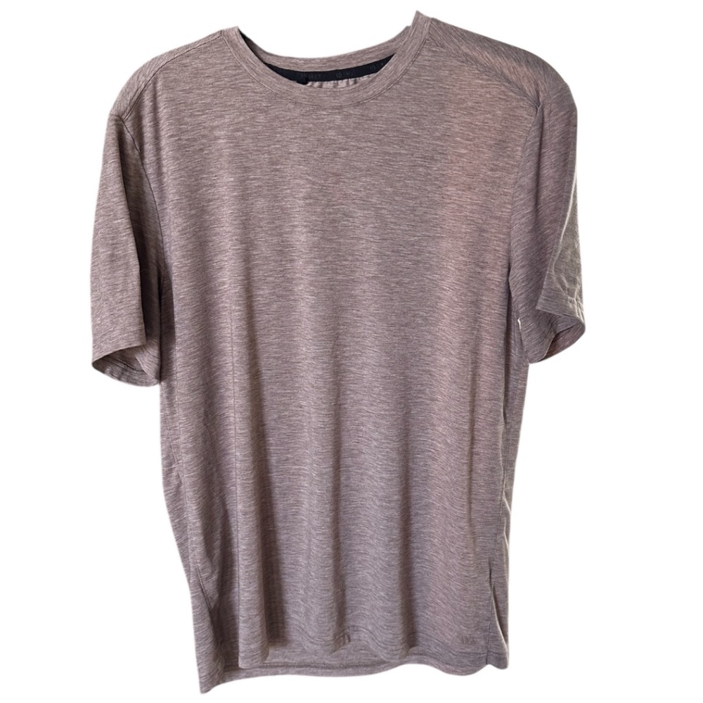 VRST Men’s SS Icon Tee Heathered Cocoa Athletic Performance Shirt Size S